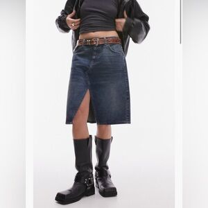 Topshop Vented denim skirt EUC
